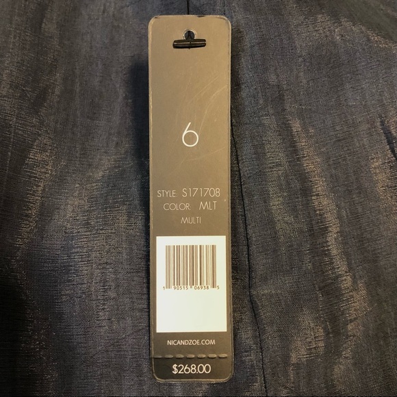 NWT NIC+ZOE Sheer Lined Skirt Blue Asymmetrical - Picture 6 of 6